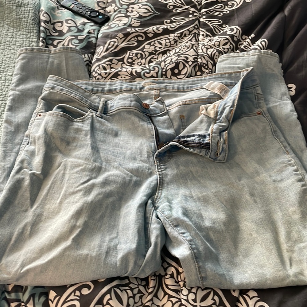 Old Navy size 14 super skinny - zip front - light blue jeans